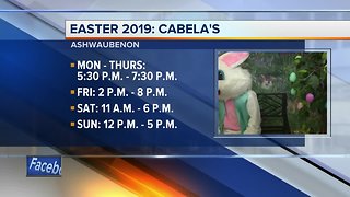 The Easter Bunny is visiting Cabela's all week