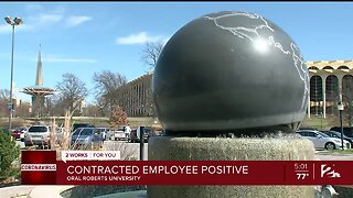 ORU contract employee tests positive