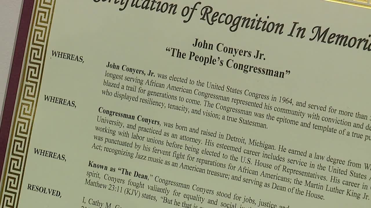 Public viewing today for former Congressman John Conyers, Jr.