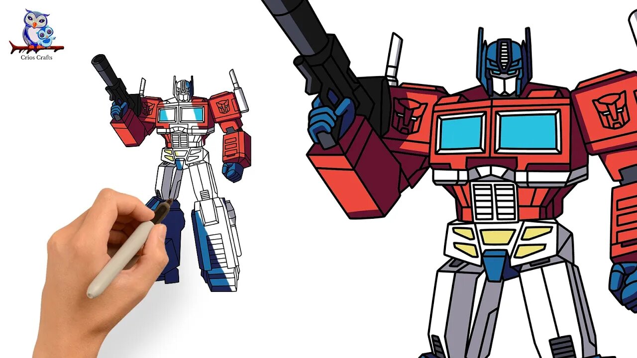 How to Draw Optimus Prime G1 Transformers Art Tutorial