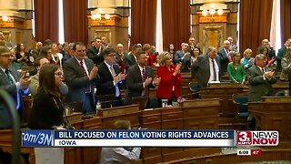 Bill focused on felon voting rights advances in Iowa