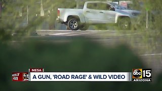 Witness video shows armed Mesa road rage suspect confront victim