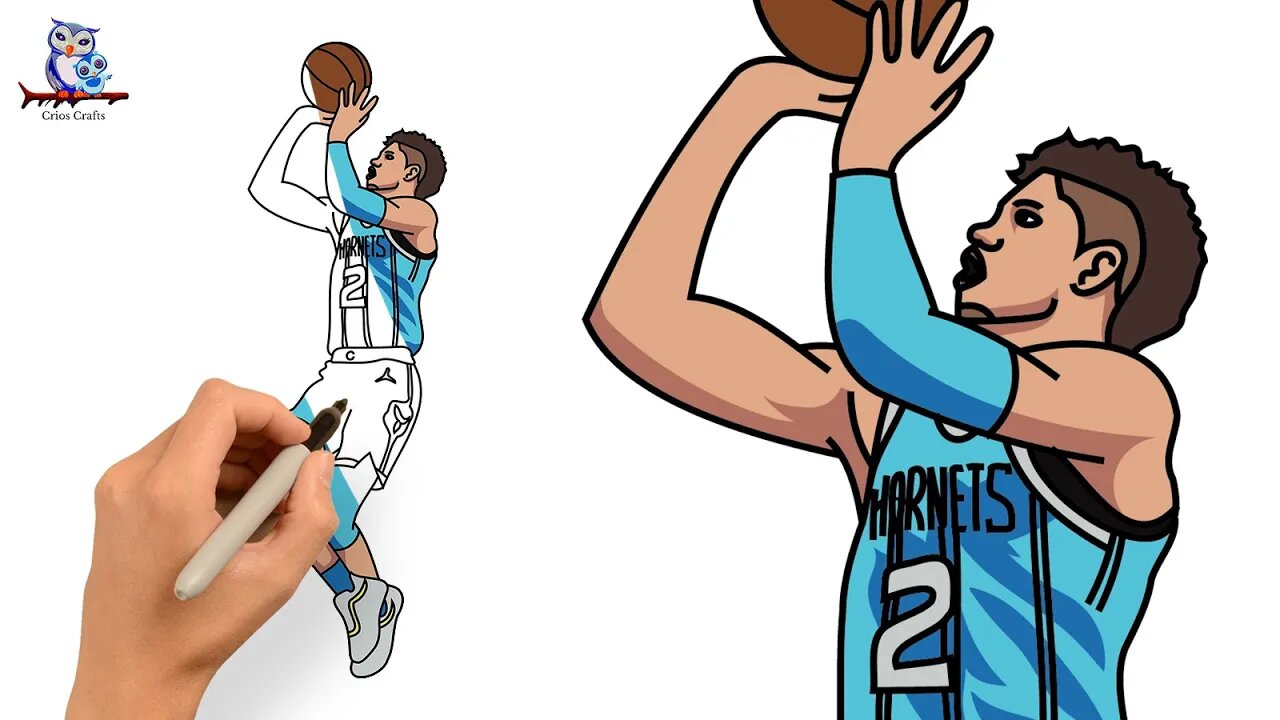 How to Draw LaMelo Ball Charlotte