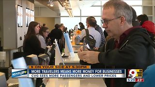 More travelers means more money for business