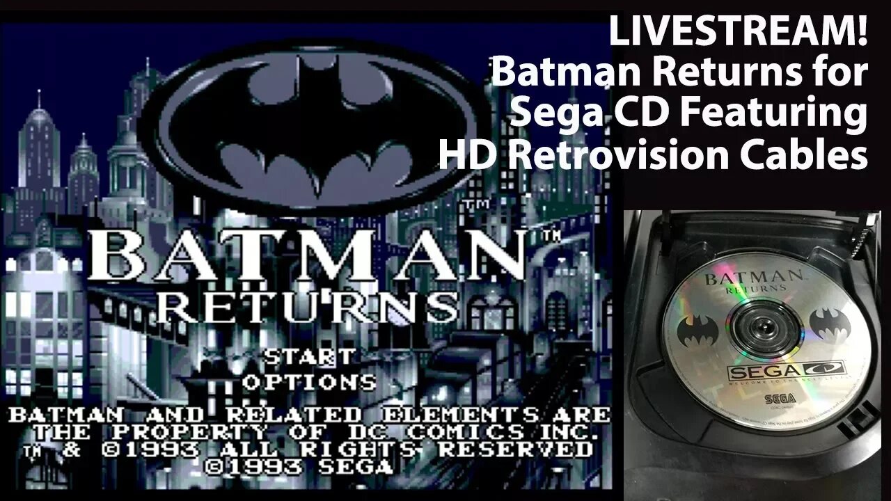 Livestream - Batman Returns for the Sega CD featuring HD Retrovision Cables