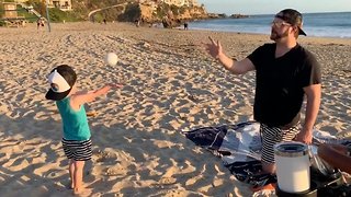 Hilarious Moment Dad Hits Son’s Face With Plastic Ball