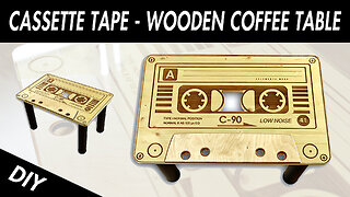DIY coffee table: Wooden cassette tape
