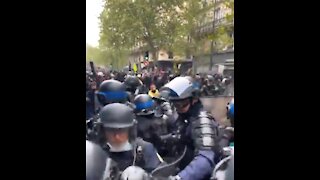 French Police Push Back Far Left Rioters