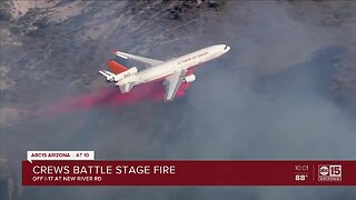 Crews battle Stage Fire near I-17 and New River Road