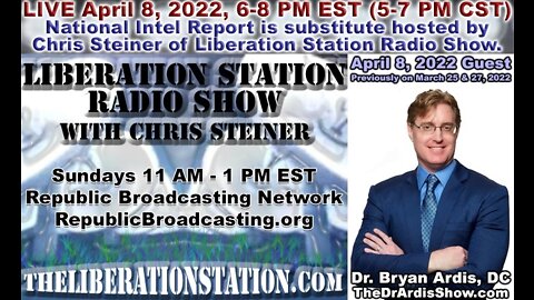 April 8, 2022: National Intel Report, substitute hosted by Chris Steiner, with Dr. Bryan Ardis