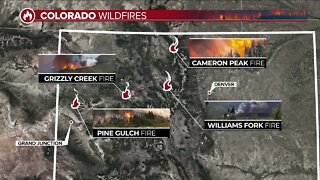 Several wildfires burning across Colorado Friday