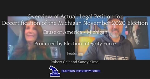 TV Show Episode 4: Actual, Legal Petition for Decertification of the Michigan November 2020 Election