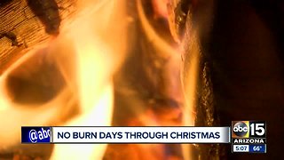 No burn days through Christmas around the Valley