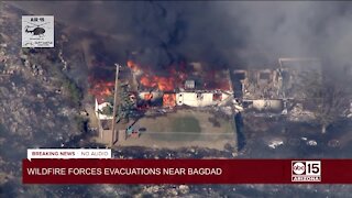 Spur Fire: Evacuations underway in Bagdad, Arizona after wildfire