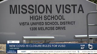 New covid-19 closure rules for VUSD