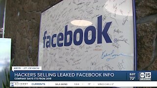 Hackers selling leaked Facebook information.
