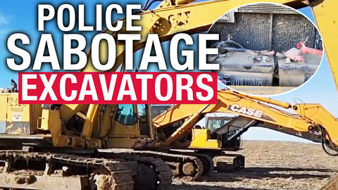 BREAKING: Police sabotage heavy equipment at Coutts