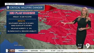 Strong winds bring dust and wildfire concerns