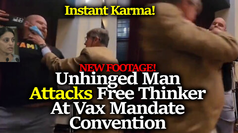 Man ATTACKED For Bringing Sense To A Vaccine Mandate Convention; Vaxxer Got Violent Then Flattened!