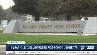 14-year-old girl arrested for school threats