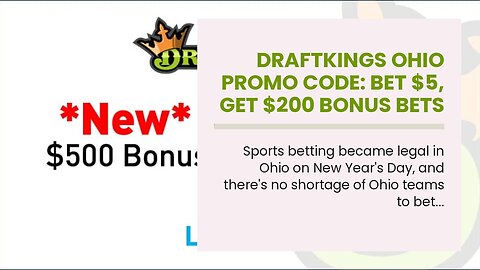 DraftKings Ohio Promo Code - Bet $5 and Get $200 for Monday's Cavaliers and  Bengals Games