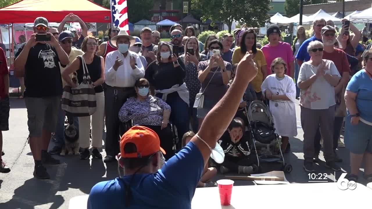 Hot pepper eating contest wows crowd at the Nampa Farmers Market
