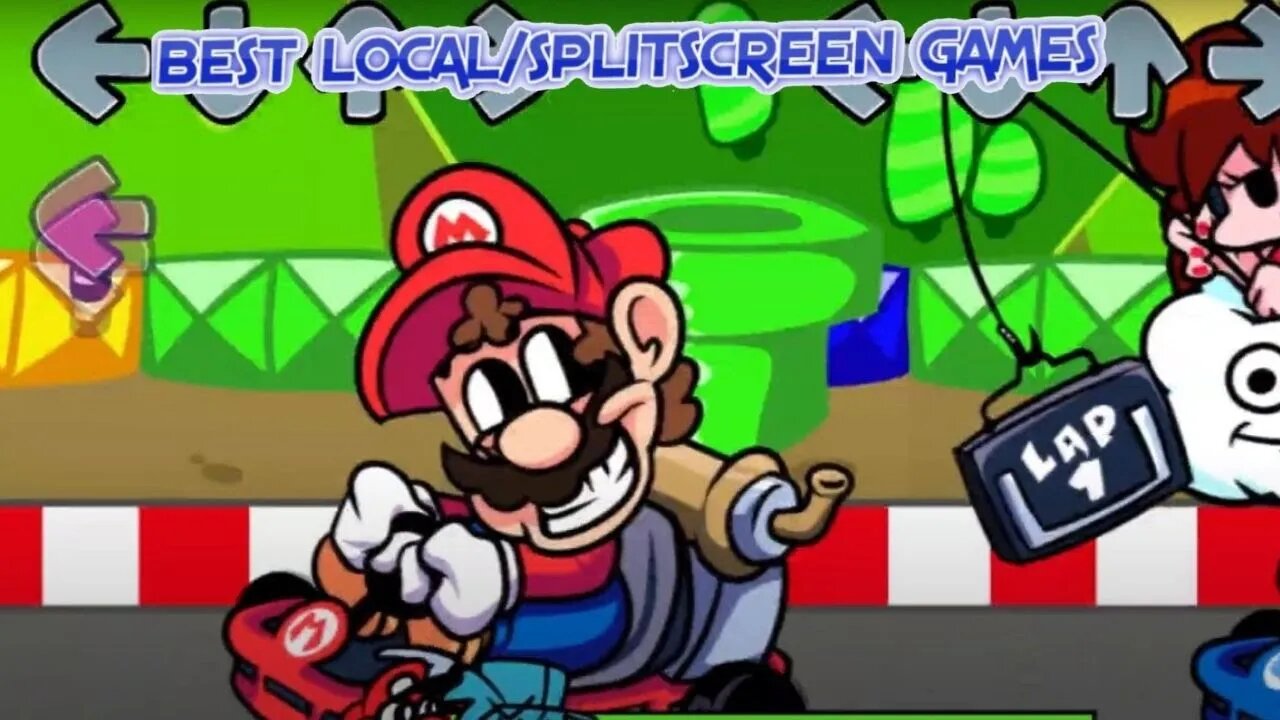 FNF VS Super Mario Kart Edition - Friday Night Funkin Local Coop [Gameplay]