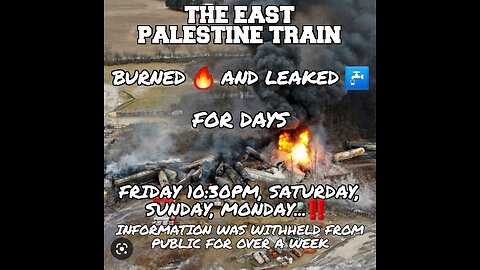 EAST PALESTINE Train Wreck: Information Moving at a Trickle