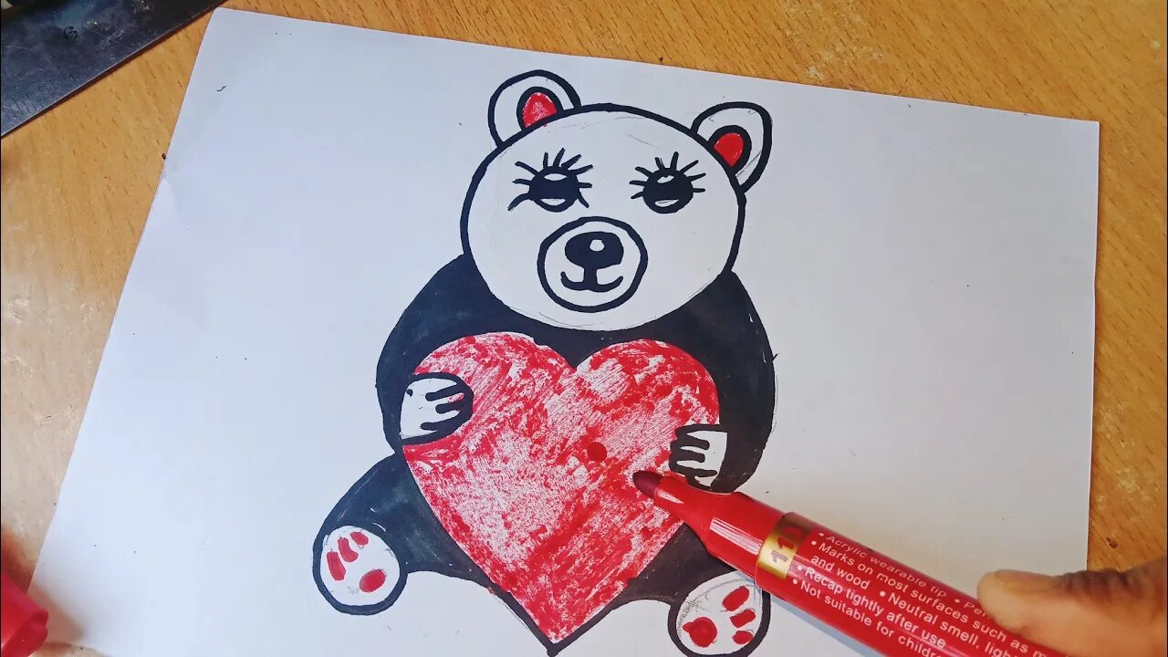 how to draw a cute teddy bear