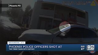 Teen boys arrested after reportedly shooting at Phoenix police officer