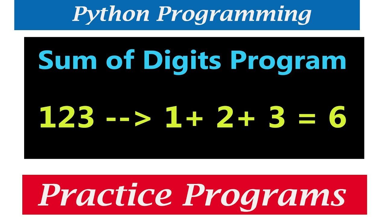 How To Add Digits In Python