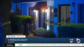 El Cajon Police investigate shooting that sent 1 person to hospital
