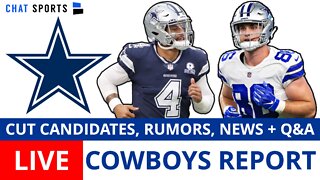 Cowboys Report Live - SURPRISE Cut Candidates, Cowboys Rumors On Dalton Schultz, Josh Ball