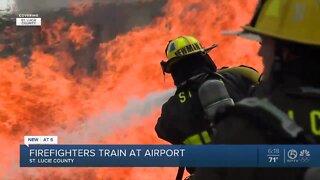 Firefighters sharpen skills during training at airport