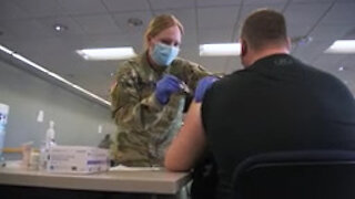 Michigan National Guard, Administers the COVID-19 Vaccine to front line workers.