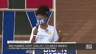Actress Kerry Washington visits Phoenix for Joe Biden campaign event