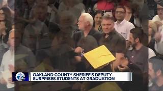 Injured deputy surprises students at graduation