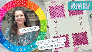 Paint With Me: [Mermaid Scales] Real-Time Watercolor Tutorial Workshop - Beginners Tips #MerMay