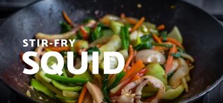 Stir fried squid and vegetables - fast and easy recipe