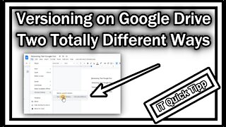 Versioning on Google Drive - Two Totally Different Ways - How Do They Work?