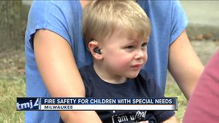 Children with special needs learn fire safety