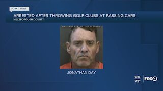 Man throws golf clubs on I-75