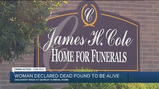Woman pronounced dead found alive at Detroit funeral home