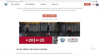 Challenged Athletes Foundation Giving Tuesday "Do 20, Give 20" charity campaign