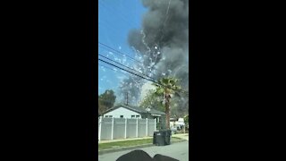 VIDEO: Explosion set off by fireworks in California