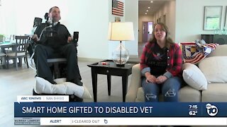 Smart home gifted to local quadriplegic Navy veteran