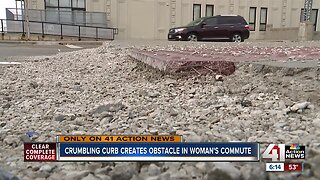 Deteriorating curb near Union Station impacts wheelchair users
