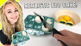 Making a Realistic Egg CAKE (100% Edible)