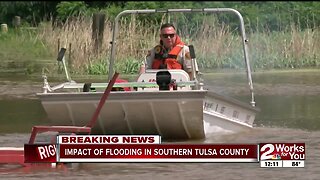 Impact of flooding in southern Tulsa County