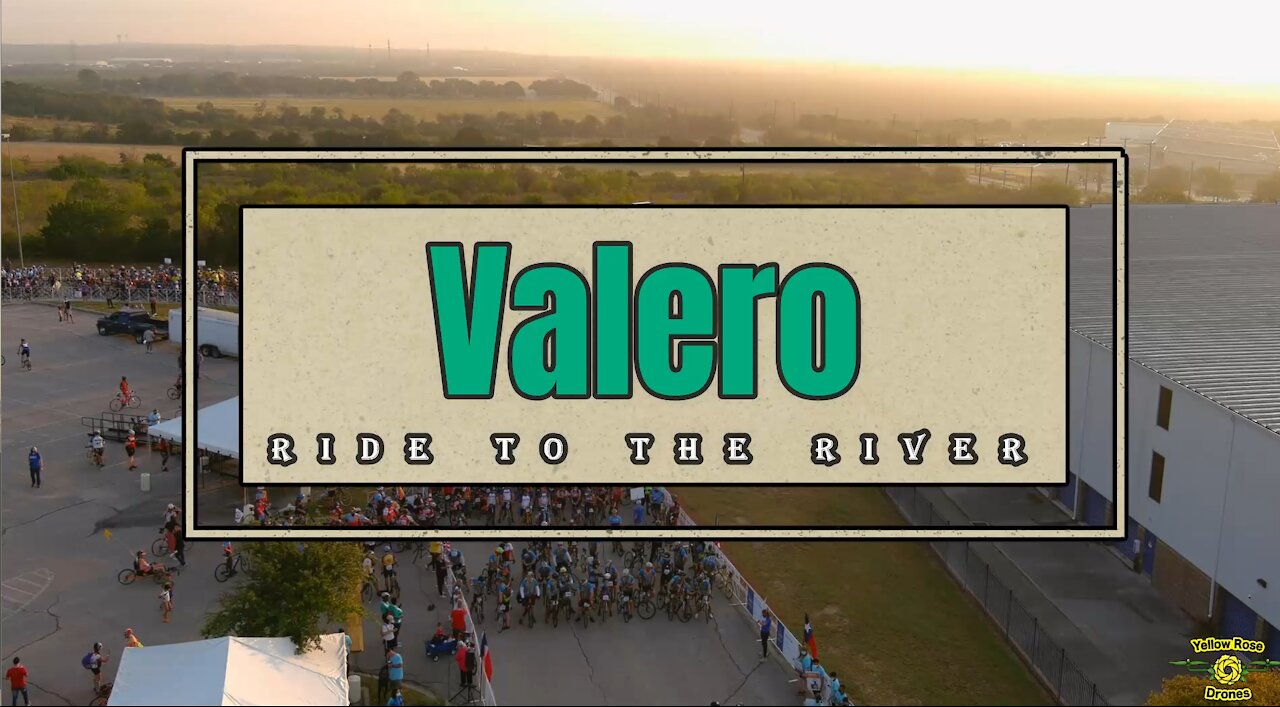 Aerial Drone View of 1,200 riders at the 2021 BikeMS Valero Ride to the